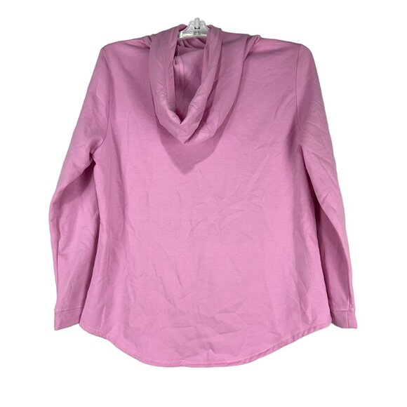 St Johns Bay Womens Quilted Panel Long Sleeve Pullover Hoodie Large Pink - Picture 4 of 9